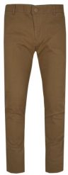 Męskie Spodnie Chinos marki Rigon – Bawełna z Elastanem – Slim Fit - Camel. Brązowe eleganckie spodnie Rigon, m, z bawełny. Za 179.00 zł.