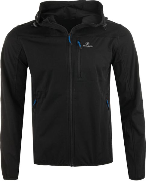 Męska kurtka softshell Athl. Dpt Agar czarny 2XL. Czarne kurtki ZUMBA WEAR, l, bez wzorów, z materiału, bez kaptura. Za 335.99 zł.