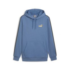 Męska bluza z kapturem ESS TAPE MINIMAL GOLD PUMA Blue Horizon. Niebieskie bluzy z kapturem Puma, m, bez wzorów, z kapturem. W wyprzedaży za 203.55 zł.