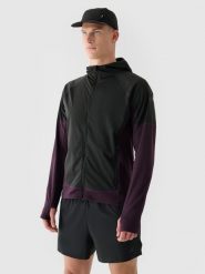 4F Bluza do biegania szybkoschnąca męska - fioletowa S. Fioletowe bluzy z kapturem 4F, m, bez wzorów, z dzianiny, z kapturem. W wyprzedaży za 139.99 zł.