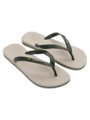 Ipanema Japonki w kolorze zielono-beżowym rozmiar: 39/40. Brązowe japonki Ipanema, bez wzorów, z tworzywa sztucznego. Za 65.23 zł.