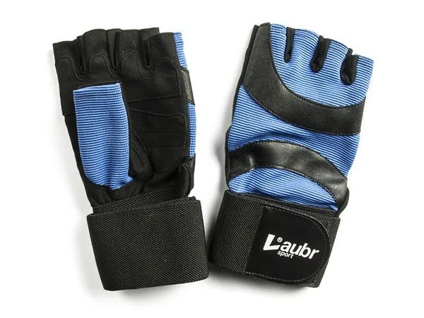 Rękawiczki fitness Laubr Sport niebieskie. Niebieskie rękawiczki FIVE GLOVES, bez wzorów, z materiału. Za 114.99 zł.