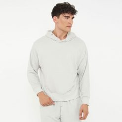 Szara Bluza Unisex z Kapturem F BOXY. Szare bluzy z kapturem Legea, xl, bez wzorów, z bawełny, z kapturem. Za 96.00 zł.