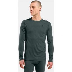 Bielizna termoaktywna z długim rękawem Odlo BL TOP crew neck l/s MERINO 200. Zielona bielizna termoaktywna ODLO, l, bez wzorów, bez ramiączek. Za 459.99 zł.