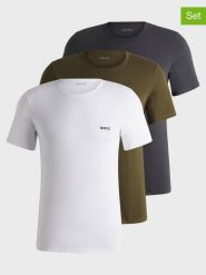 Hugo Boss Underwear Koszulki (3 szt.) w kolorze granatowym, białym i oliwkowym rozmiar: S. Białe bezrękawniki Hugo Boss Underwear, s, bez wzorów, bez kołnierzyka, bez ramiączek. Za 174.95 zł.