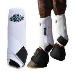 Zamknięte przednie getry dla koni Professional's Choice 2Xcool SMB (x4). Białe legginsy długie sportowe PROFESSIONAL'S CHOICE, m, bez wzorów, z materiału, do jazdy konnej. Za 1,105.85 zł.