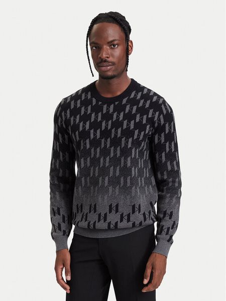 KARL LAGERFELD Sweter 655015 564304 Czarny Regular Fit. Czarne swetry rozpinane KARL LAGERFELD, m, bez wzorów, z bawełny, bez kołnierzyka, bez ramiączek. Za 1,169.00 zł.