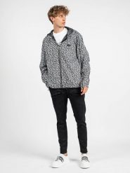 Les Hommes Kurtka "Windbreaker" | LKO312 280P | Light Weight Nylon Windbreaker With Multiple Zip | Mężczyzna | Czarny, Biały. Białe kurtki Les Hommes, m, bez wzorów, z nylonu, bez kaptura. W wyprzedaży za 819.00 zł.