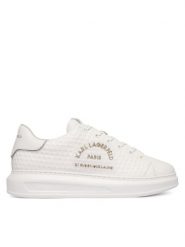 KARL LAGERFELD Sneakersy Kapri KL52536K Biały. Białe buty sportowe casual KARL LAGERFELD, bez wzorów, ze skóry, bez zapięcia. Za 969.99 zł.