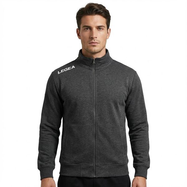 Męska Bluza Treningowa z Kapturem Szara Melanż. Szare bluzy z kapturem Legea, l, bez wzorów, z bawełny, z kapturem. Za 88.00 zł.