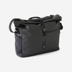Torba na ramię rowerowa Btwin 20 l odblaskowa. Szare torby na laptopa Decathlon. Za 319.99 zł.