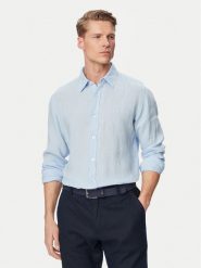 BOSS Koszula Relegant 50567579 Niebieski Regular Fit. Niebieskie koszule Boss, l, bez wzorów, ze lnu, bez kołnierzyka, bez ramiączek. Za 499.99 zł.