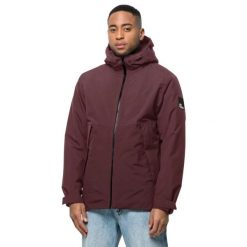 Kurtka Męska Tempelhof. Czerwone kurtki Jack Wolfskin, l, bez wzorów, z materiału, z kapturem. Za 666.99 zł.