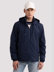 Kurtka męska wiatrówka granatowa Travello 403. Niebieskie kurtki BIG STAR, l, bez wzorów, z meshu, bez kaptura. Za 299.99 zł.