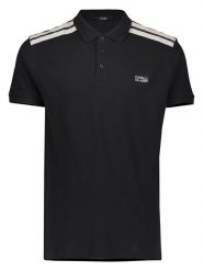 Cavalli CLASS Koszulka polo w kolorze czarnym rozmiar: XL. Czarne bezrękawniki Cavalli Class, xl, bez wzorów, z bawełny, bez kołnierzyka, bez ramiączek. Za 150.37 zł.