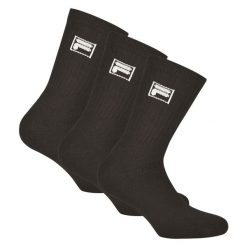 3-pak skarpet unisex Fila Crew Tennis, czarny, 35-38. Czarne skarpety Fila, bez wzorów, z bawełny. Za 53.67 zł.