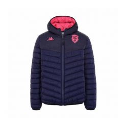 Kurtka puchowa z kapturem Stade Français Doccio 2022/23. Czerwone kurtki Kappa, m, bez wzorów, z puchu, z kapturem. Za 419.50 zł.