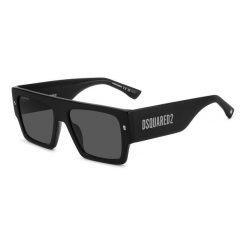 Okulary przeciwsłoneczne DSQUARED2 D2 0165/S 807 IR dla mężczyzn, rozmiar 57 mm. Czarne okulary przeciwsłoneczne Dsquared, prostokątne. Za 1,057.70 zł.