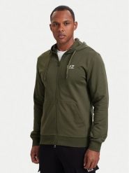 EA7 Emporio Armani Bluza 7M000568 AF13512 U7014 Zielony ciemny Regular Fit. Zielone bluzy EA7 Emporio Armani, m, bez wzorów, z bawełny, bez kaptura. Za 564.99 zł.