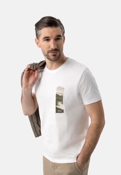 Bawełniany t-shirt T-SIDE. Białe t-shirty Volcano, m, bez wzorów, z bawełny, bez kołnierzyka, bez ramiączek. Za 59.99 zł.