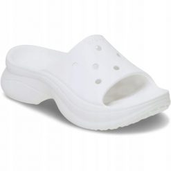 Klapki Dla Dorosłych Crocs Bae Slide. Czerwone klapki Crocs, z materiału. Za 191.99 zł.