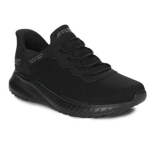 Buty treningowe męskie Skechers 118300BBK. Czarne buty treningowe Skechers, bez wzorów, z materiału. Za 392.00 zł.