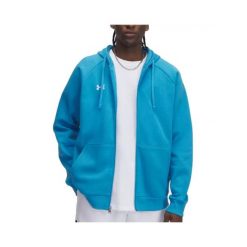 Bluza z kapturem Under Armour Rival Fleece FZ. Niebieskie bluzy z kapturem Under Armour, l, bez wzorów, z bawełny, z kapturem. Za 305.80 zł.