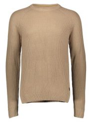 Jack & Jones Sweter "Pannel" w kolorze jasnobrązowym rozmiar: S. Brązowe swetry nierozpinane Jack & Jones, s, bez wzorów, z bawełny, bez kołnierzyka, bez ramiączek. Za 60.88 zł.