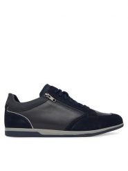 Geox Sneakersy U Renan U564GA 02285 C4002 Granatowy. Niebieskie buty sportowe casual Geox, bez wzorów, ze skóry, bez zapięcia. Za 549.99 zł.