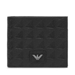 Portfel Emporio Armani. Czarne portfele Emporio Armani, bez wzorów. Za 754.99 zł.