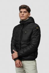 BLAUER Czarna męska kurtka Wave Short Jackets. Czarne kurtki Blauer USA, l, bez wzorów, z poliamidu, bez kaptura. W wyprzedaży za 1,029.99 zł.