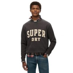 Bluza Superdry Athletic. Czarne bluzy Superdry, m, bez wzorów, bez kaptura. Za 349.55 zł.