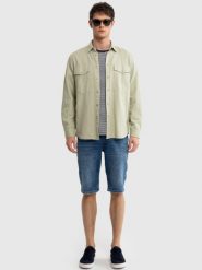 Szorty męskie jeansowe granatowe Parker 560. Niebieskie szorty BIG STAR, l, bez wzorów, z denimu, eleganckie. W wyprzedaży za 179.99 zł.