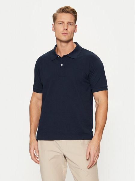 Guess Jeans Polo M4BP29 KCJV1 Granatowy Regular Fit. Niebieskie koszulki polo Guess Jeans, m, z aplikacjami, z bawełny, bez kołnierzyka, bez ramiączek. Za 181.99 zł.