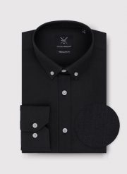 PAKO LORENTE – Czarna bawełniana koszula męska. Czarne koszule Pako Lorente, m, bez wzorów, z bawełny, bez kołnierzyka, bez ramiączek. Za 359.99 zł.