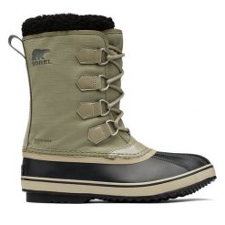 Śniegowce Sorel. Zielone śniegowce Sorel, z nylonu, bez zapięcia. Za 649.99 zł.