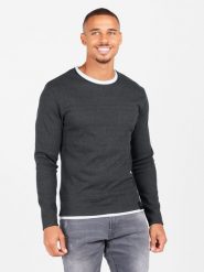 KEY LARGO Sweter "Sarasota" w kolorze antracytowym rozmiar: 3XL. Czarne swetry nierozpinane Key Largo, xl, bez wzorów, bez kołnierzyka, bez ramiączek. Za 75.45 zł.