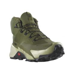 Męskie buty turystyczne Salomon Cross Hike Mid Gtx 2. Zielone buty turystyczne Salomon, bez wzorów, bez zapięcia. W wyprzedaży za 537.00 zł.