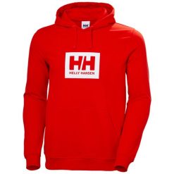Bluza Helly Hansen Box. Czerwone bluzy z kapturem Helly Hansen, na lato, xl, bez wzorów, z bawełny, z kapturem. Za 350.30 zł.