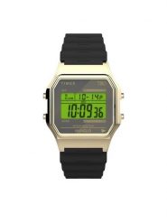 Timex Zegarek T80 TW2V41000 Czarny. Czarne, cyfrowe zegarki Timex. Za 259.99 zł.