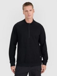 4F Bluza dresowa nierozpinana bez kaptura męska - czarna M. Czarne bluzy bez kaptura 4F, m, bez wzorów, z bawełny, bez kaptura. W wyprzedaży za 99.99 zł.