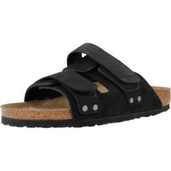 Sandały Birkenstock Uji Vl Wąskie Czarne. Czarne sandały Birkenstock, z nubiku, bez zapięcia. Za 595.75 zł.