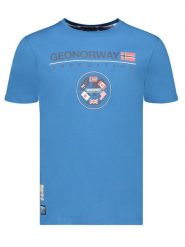 Geographical Norway Koszulka "Jvick" w kolorze niebieskim rozmiar: M. Niebieskie bezrękawniki Geographical Norway, m, bez wzorów, z bawełny, bez kołnierzyka, bez ramiączek. Za 74.63 zł.
