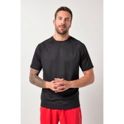 Męski T-shirt FLEXNAMIC® fitness rękaw 1/2 nadruk z tyłu QuickDry. Czarne bluzki z długim rękawem JAY-PI, m, bez wzorów, z materiału, bez kołnierzyka, bez ramiączek. Za 139.99 zł.