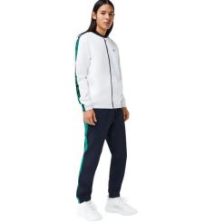 Dres treningowy męski Lacoste Sport. Białe komplety dresowe LACOSTE, m, bez wzorów, z bawełny, bez ramiączek. Za 632.00 zł.