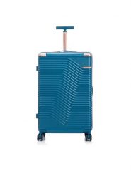 Semi Line Walizka duża T5812-5 Granatowy. Niebieskie walizki Semi-line, bez wzorów, z tworzywa sztucznego, duże. Za 299.99 zł.