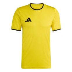 Koszulka męska adidas Entrada 26 Jersey żółta JZ2502. Czarne t-shirty sportowe Adidas, bez wzorów, z jersey, bez ramiączek, do piłki nożnej. Za 60.99 zł.