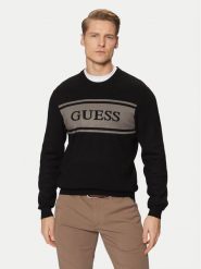 Guess Sweter M5RR13 Z3KK2 Czarny Regular Fit. Czarne swetry rozpinane Guess, m, z aplikacjami, z syntetyku, bez kołnierzyka, bez ramiączek. Za 289.99 zł.