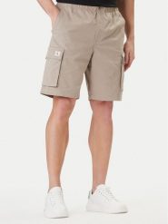 Calvin Klein Jeans Szorty materiałowe LV04RB618G Brązowy Regular Fit. Brązowe szorty Calvin Klein Jeans, m, bez wzorów, z bawełny. Za 369.99 zł.