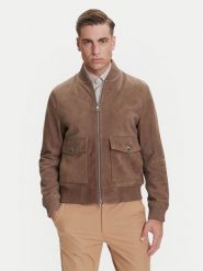 Michael Kors Kurtka skórzana CT5801E4R4 Brązowy Regular Fit. Brązowe kurtki Michael Kors, m, bez wzorów, ze skóry, bez kaptura. Za 2,789.00 zł.
